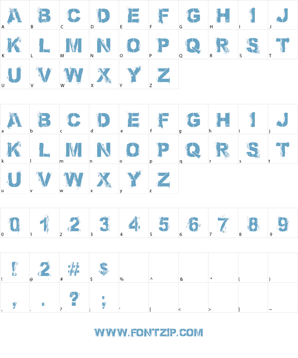 Bronx Bystreets Font Character